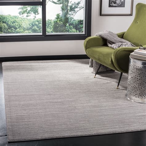 SAFAVIEH Vision Adrasteia Overdyed Solid Area Rug, Silver, 9' x 12 ...