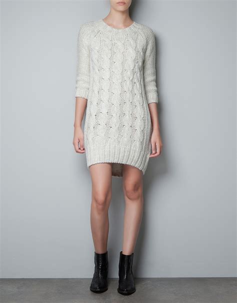 CABLE KNIT MAXI-SWEATER - Dresses - Woman - ZARA United States | Cable ...