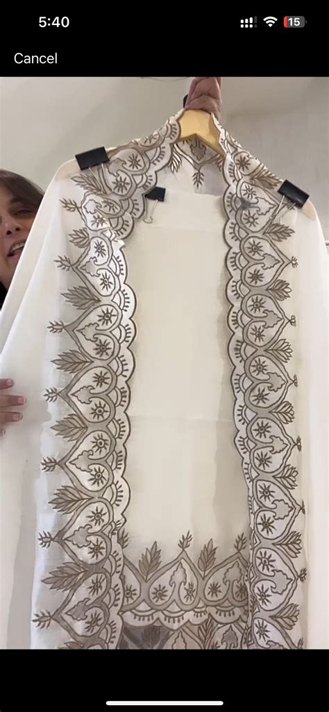 ATHARVA Hand Embroidery Salwar Kameez/Chanderi Cut-Work Shirt & Dupatt ...