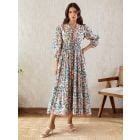 Multicolor Hand Block Printed Cotton Dress