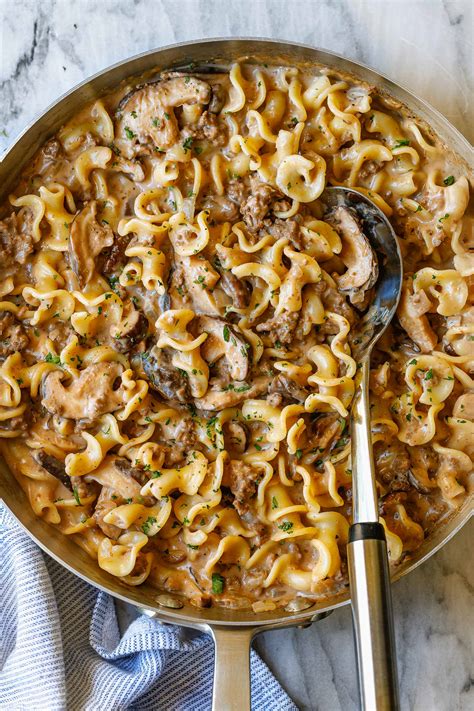 Healthy Ground Beef Stroganoff Recipe | Deporecipe.co