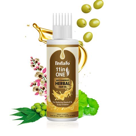 11 in 1 Herbal Hair Oil for Controlling Dandruff | Shop from Indalo