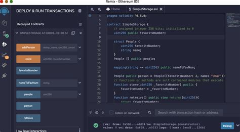 Solidity Visual Studio Debug Smart Contract 的图像结果