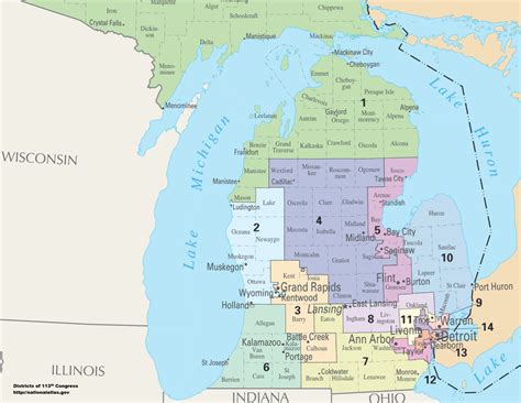 Michigan State Congressional District Map