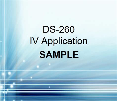 Image result for Printable DS-260 Application Form