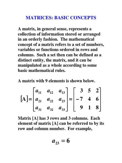 Image result for Basic Matrices