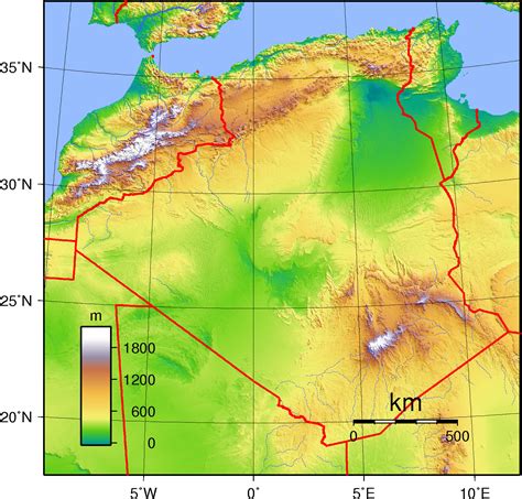 Physical Maps Of Algeria at viinellieblog Blog