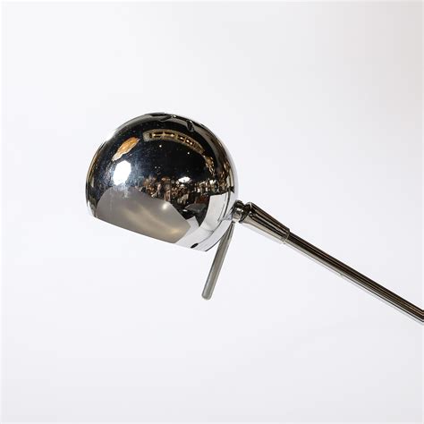 Midcentury Modernist Articulating "Orbiter" Chrome Floor Lamp by Robert ...