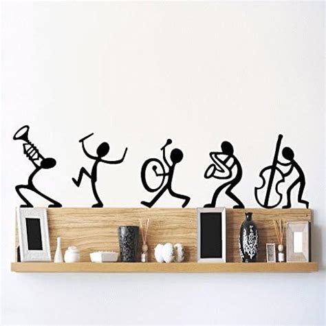 Asmi collection Vinyl Happy Band Wall Sticker, 100 x 30 cm, Multicolour ...