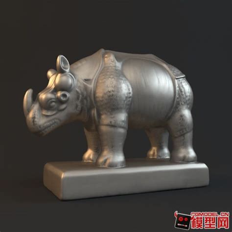 犀牛雕塑_xingchen123 作品_雕塑/文物神话雕塑_cg模型网