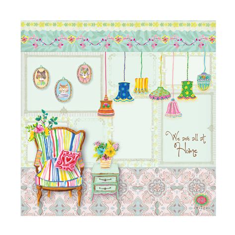 Charlton Home® We Are All At Home On Canvas by GAL DESIGNS Print | Wayfair