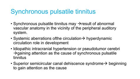 pulsatile Tinnitus ENT AND HEAD NECK SURGERY.pptx
