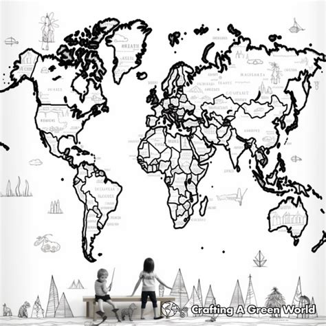 Image of the World Animated for Coloring 的图像结果