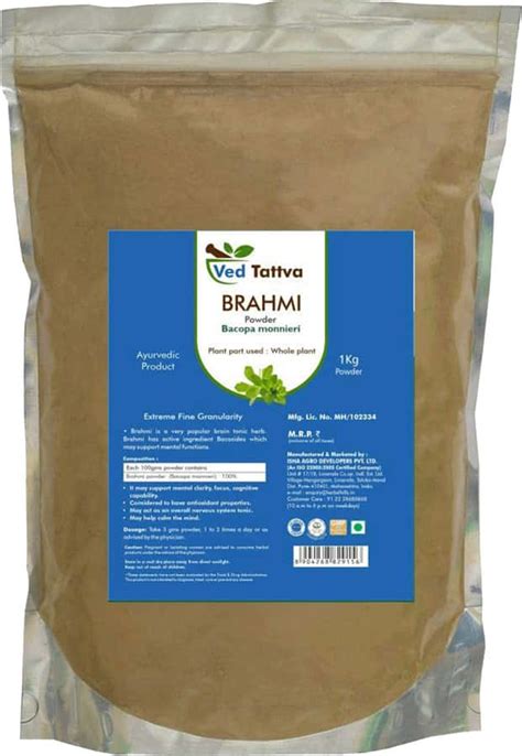 Buy VEDIKROOTS BRAHMI (BACOPA MONNIERI) PURE EXTRACT 450 MG 60 VEG ...
