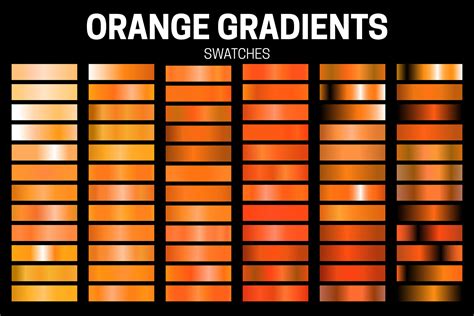 Orange Color Gradient Collection of Swatches 44569642 Vector Art at ...