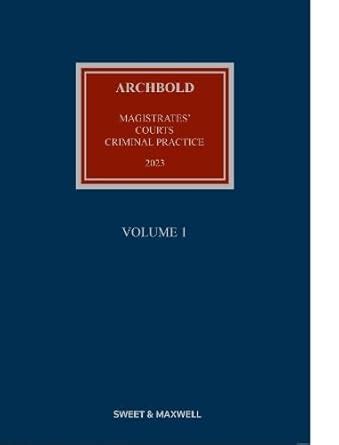 Buy Archbold Magistrates' Courts Criminal Practice 2023 Book Online at ...