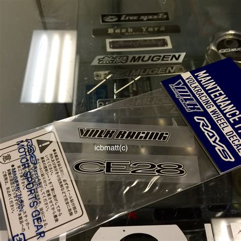 Rays Engineering Volk Racing CE28 Black Replacement Wheel Lip Decals 16 ...