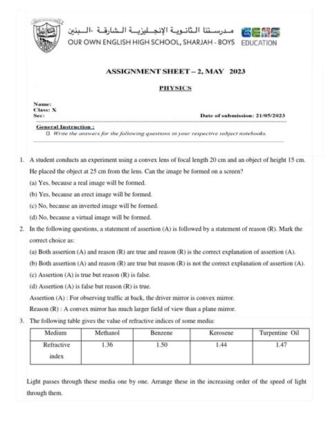 Assignment Class 10 Physics 的图像结果