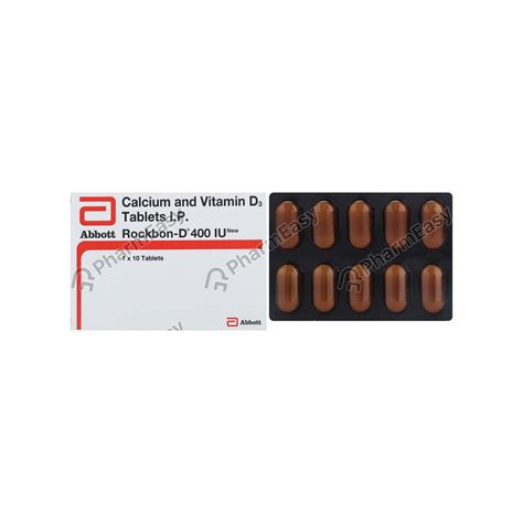 Rockbon D 400iu New Strip Of 10 Tablets: Uses, Side Effects, Price ...