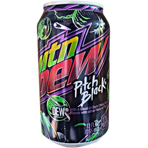 Mountain Dew Pitch Black Can | Dark Citrus Punch Flavor