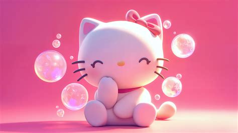 Hello Kitty 3D Wallpaper for Desktop ID:12957