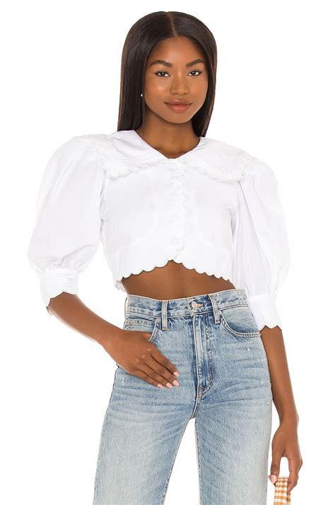 Song of Style Aria Crop Top in White | REVOLVE