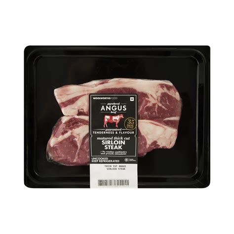 Matured Thick Cut Angus Beef Sirloin Steak Avg 600 g | Woolworths.co.za