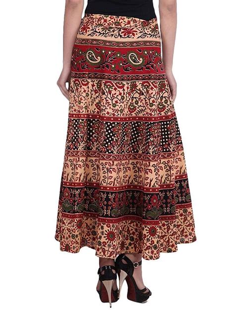 Buy Modern Kart Women's Pure Cotton Wrap Around Skirt Beige at Amazon.in