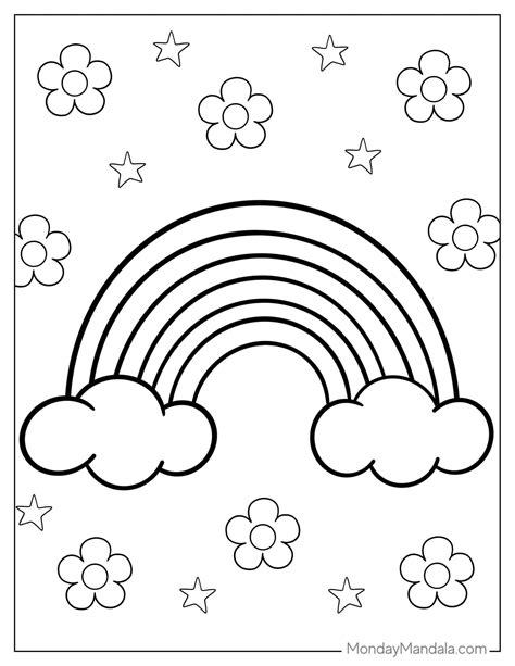 36 Rainbow Coloring Pages (Free PDF Printables) | Free printable ...