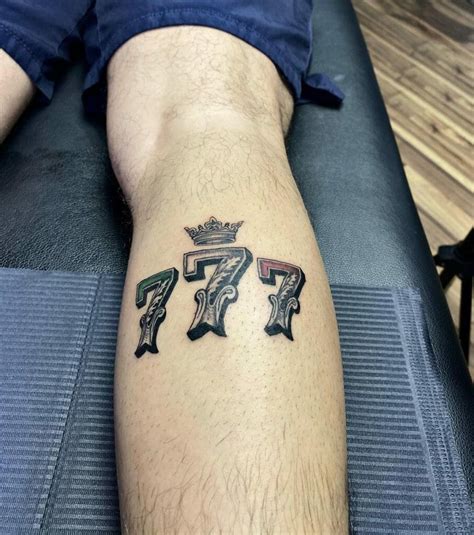 777 Spine Tattoo Small