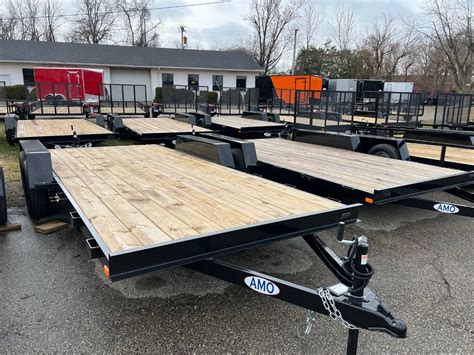 New 2026 AMO 18ft Wood Deck Car Hauler Trailer w/ 2 Axle Brake Car Hauler for sale in Monroe, MI
