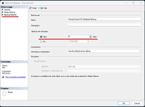 Using SQL to Schedule Backups 的图像结果