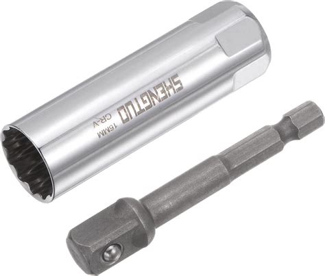 sourcing map 16mm Magnetic Spark Plug Socket Set, 3/8" Drive 12 Point ...