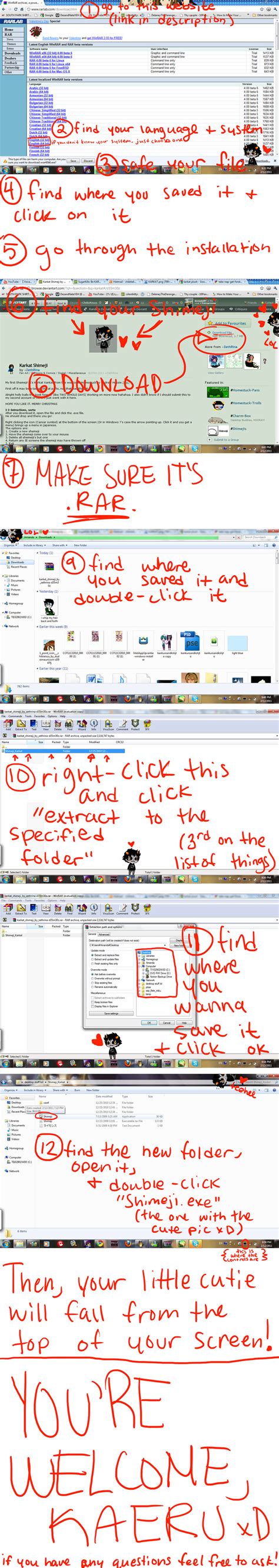 Shimeji Tutorial 的图像结果