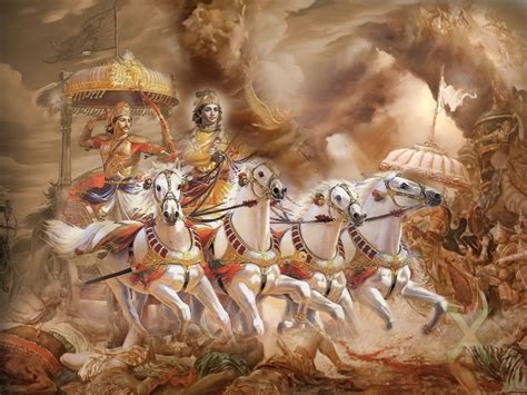 Lord Krishna In Mahabharat Paper Print - Religious posters in India ...