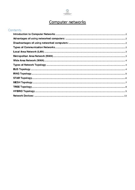 Computer networks - this is a reading material - Computer networks ...