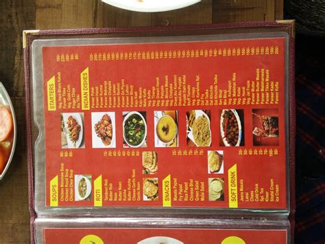 Menu at Shalimar Dhaba, Bhiwandi
