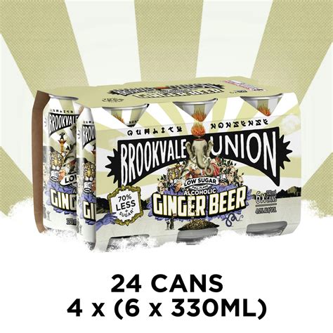 Brookvale Union Low Sugar Alcoholic Ginger Beer, Spicy & Smooth Finish ...