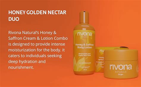Buy Rivona Naturals Honey Golden Nectar Duo - Lotion and Cream for ...