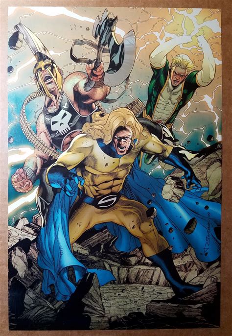 Avengers Ares The Sentry Marvel Boy Marvel Comics Poster by Sandoval