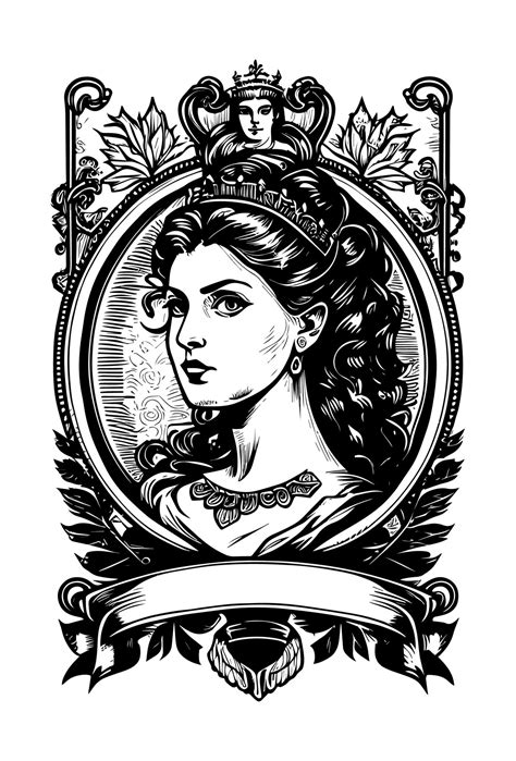 beautiful egyptian cleopatra symbol black and white hand drawn logo illustration 21337609 Vector ...
