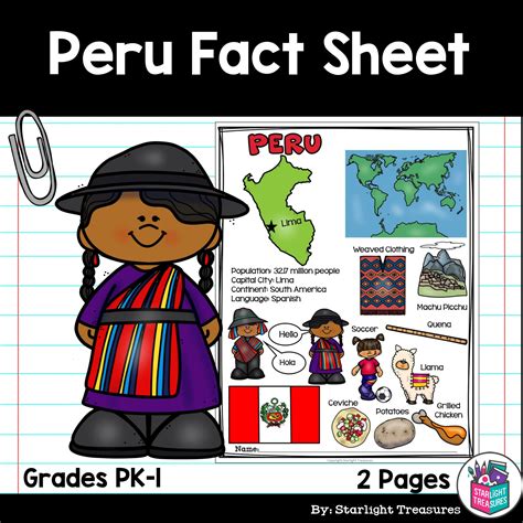 Peru Fact Sheet for Early Readers | Made By Teachers