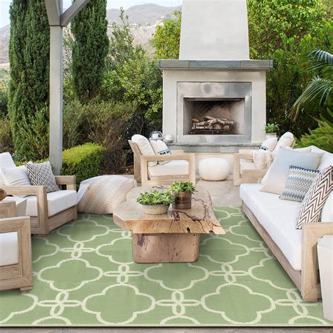 Snapklik.com : Ashler Sage Green Outdoor Plastic Straw Rug Waterproof ...