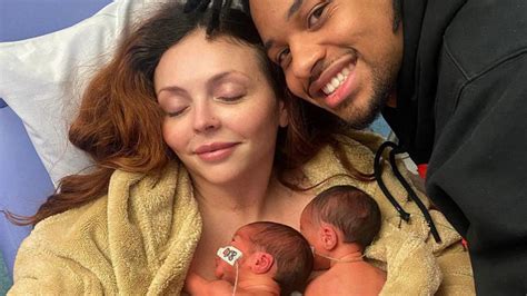 Jesy Nelson shares fresh look at newborn twins