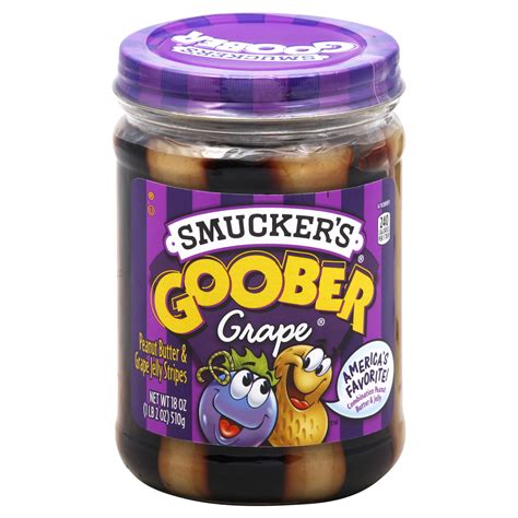 Smucker's Goober Peanut Butter and Grape Jelly Stripes 18 oz (1 lb 2 oz ...