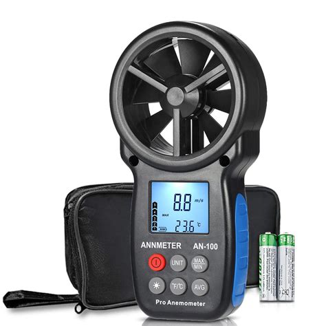 Digital Anemometer Portable Handheld Wind Speed Meter ANNMETER AN-100 ...