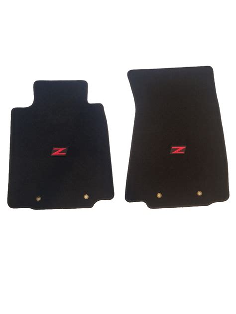 2009-2020 Nissan 370Z Car Floor Mats | Black | Nylon Carpets W/Emblems ...