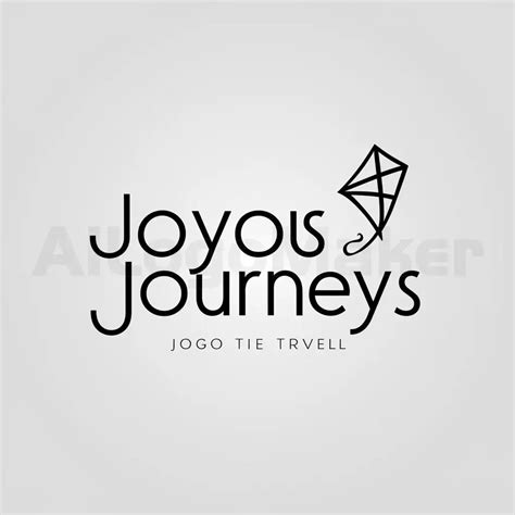 LOGO Design for Joyous Journeys Minimalistic Kite Symbol in the Travel Industry | AI Logo Maker