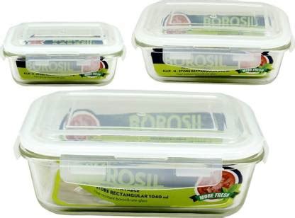 BOROSIL Glass Grocery Container - 370 ml, 1040 ml, 640 ml Price in ...
