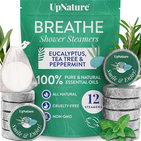 UpNature Shower Steamers Aromatherapy, Breathe 12pcs - Eucalyptus ...